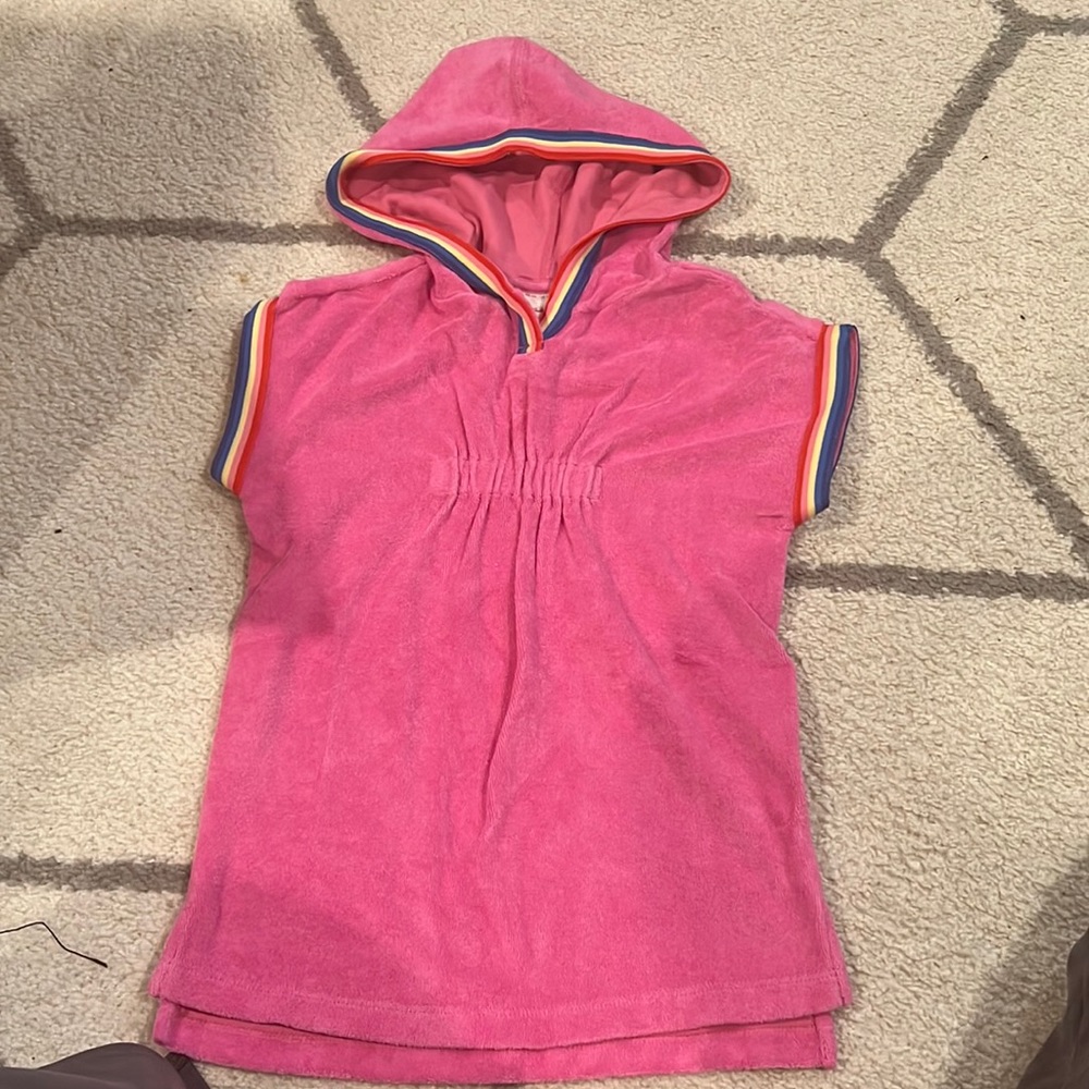 little girl Loop Terry Hoodie Coverup